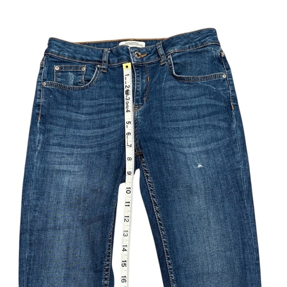 ZARA Premium Denim Collection, Distressed Blue Jeans, Size 6 - Picture 7 of 10